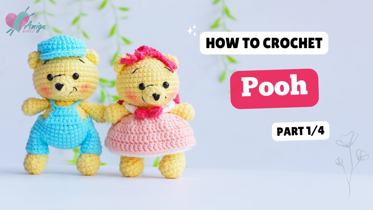 #689 | Crochet Pooh (1/4) | Crochet Characters Amigurumi | Free Pattern | Amiguworld