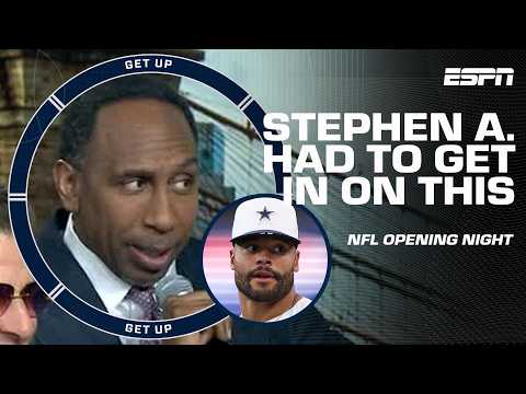 Stephen A. CRASHES THE SET to put the pressure on Dak Prescott & the Cowboys 🤠 | Get Up