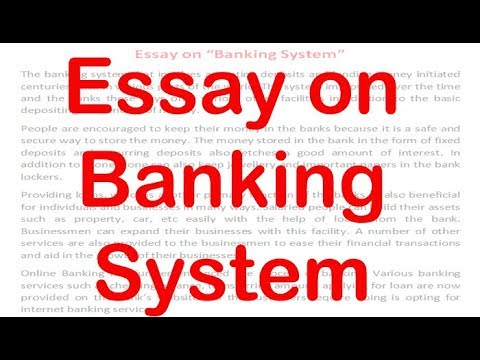 write an essay on banking system