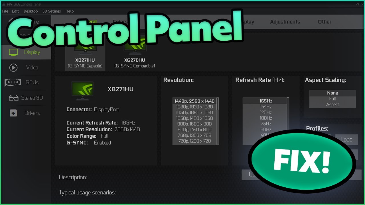 nvidia control panel crashes manage 3d settings