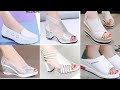 WOMEN'S WHITE FOOTWEARS WHITE SANDALS WHITE SHOES DESIGN FOR LADIES WITH PRICE