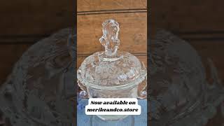 Heisey Orchid Candy Dish & Vase now available on my website and Etsy. #vintagefinds #vintagedecor