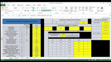 Shear Reinforcement Design - Excel Program