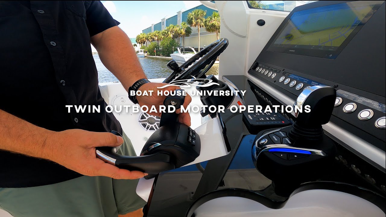 Dual Outboard Rotation Twin Outboard Motor Operations (Without Joystick or Steering Wheel ...