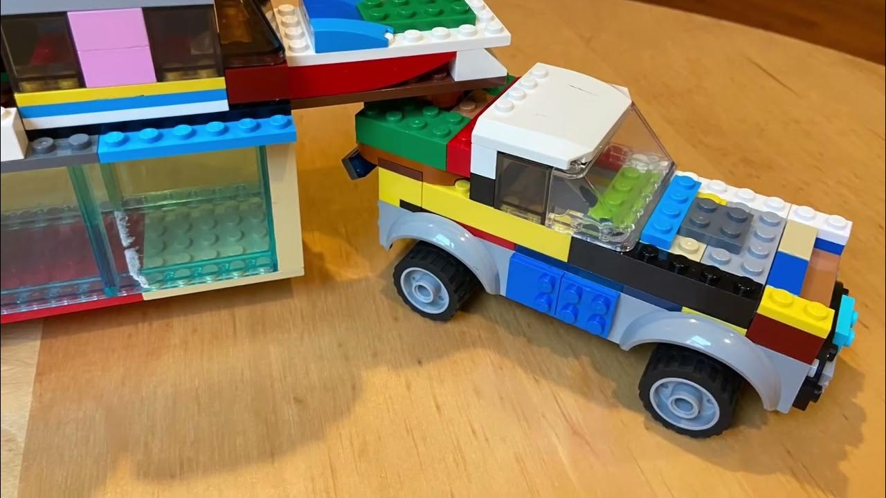 Arthur’s Lego Creations071 luxury camper van; camcorder man from