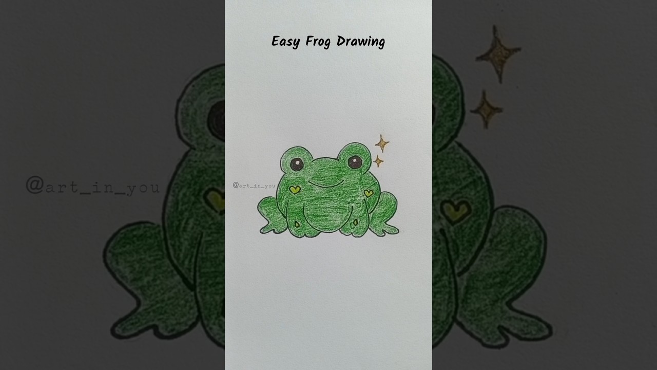 Easy Frog Drawing🐸🐸🐸 