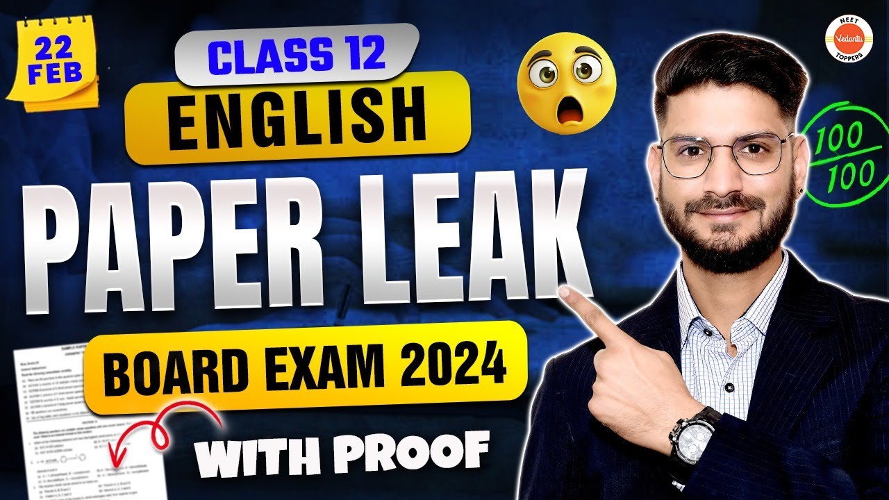 Class 12 English Paper Leak😱 Board Exam 2024 YouTube