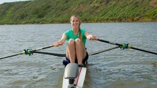 30Minute Rowing Workout on Live Water with Hydrow's Laine | Newport Beach, California