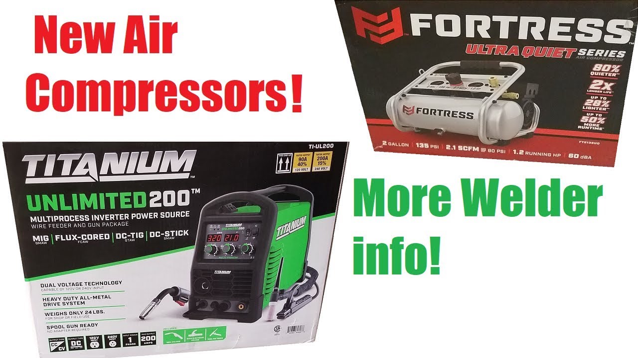 Harbor Freight Quiet Air Compressor (+ MORE WELDER NEWS!) YouTube