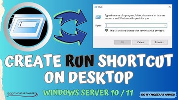 How to Create a Run Shortcut on Desktop | Windows10/11
