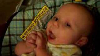 Aidan eating solid food