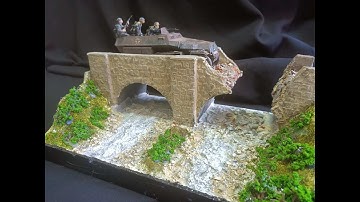 Scale model broken bridge diorama (part 3) 1/35