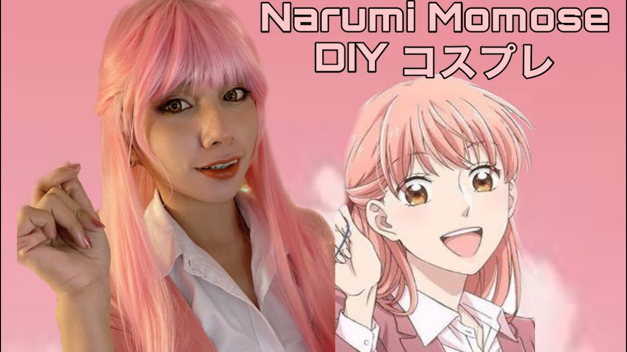 Wotakoi: Love is Hard for Otaku Wotaku ni Koi wa Muzukashii Narumi Momose  Orange Pink Cosplay Wig - No Head wear