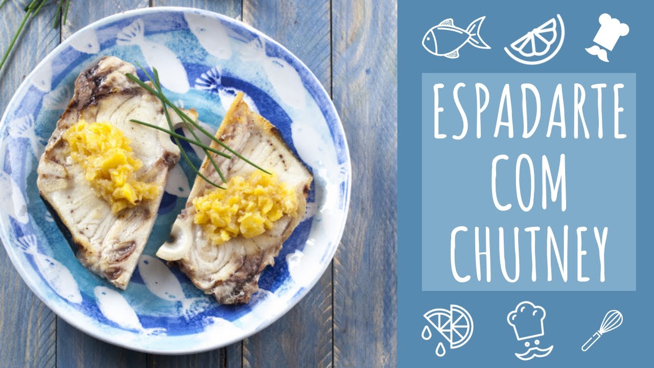 Espadarte com chutney de abacaxi