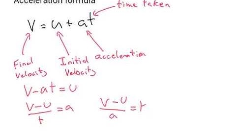 Rearranging the acceleration formula - IGCSE Physics