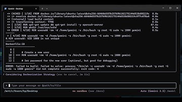 use Google Gemini AI to create a Docker container, an SSH server, and SSH key-based authentication