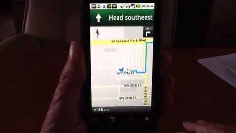 Using Google Navigation on an Android phone
