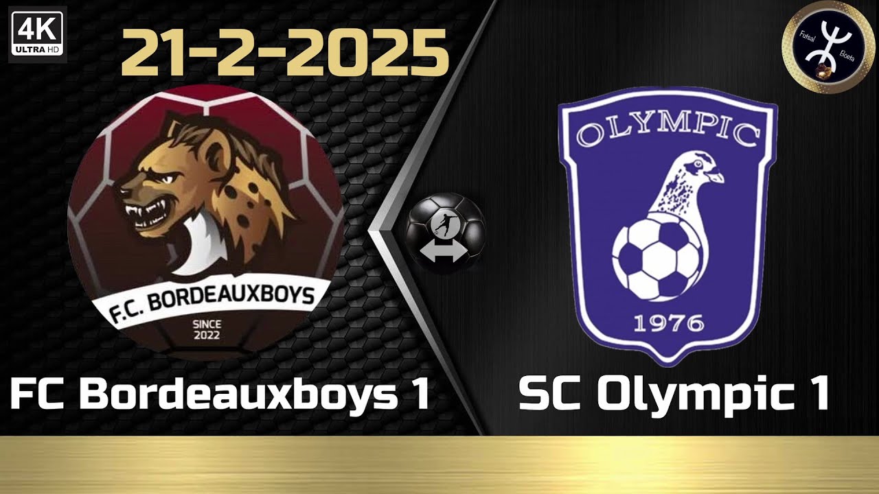 FC Bordeauxboys 1 -  SC Olympic 1  (21-2-2025)