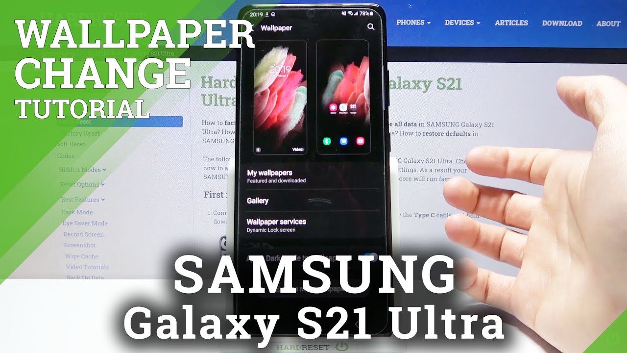 壁紙を変更 Samsung Galaxy S21 Ultra 操作方法 Hardreset Info