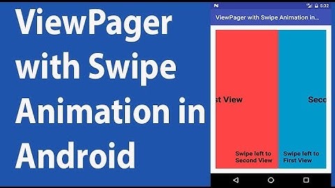How to create ViewPager with Swipe Animation in Android using android studio