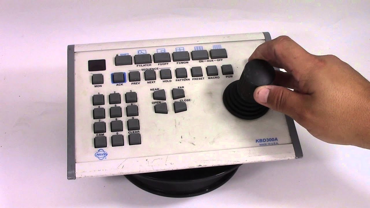 Auctioned Used Pelco KBD300A Full Function Keyboard with Fixed or Variable Speed PTZ Control - YouTube