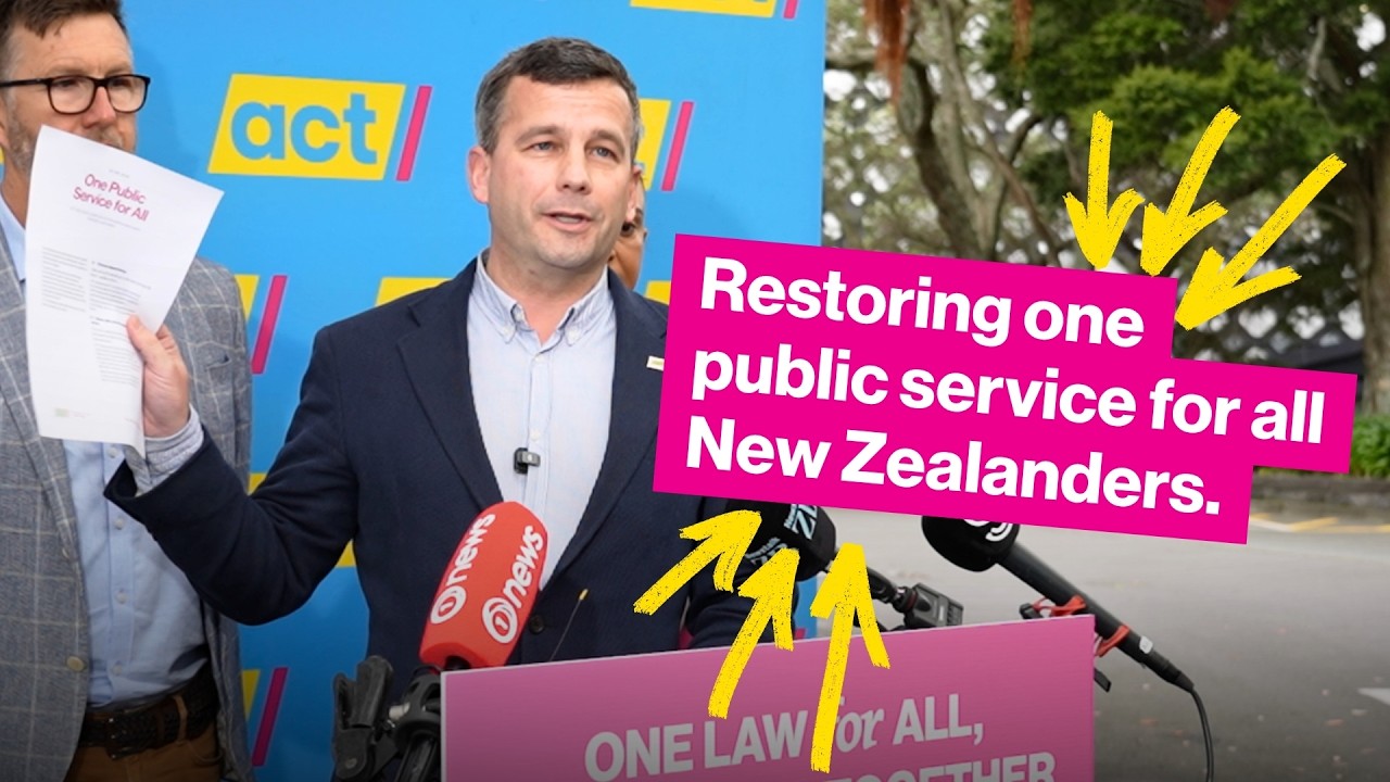 DAVID SEYMOUR: Implementing ONE LAW for ALL in the public service
