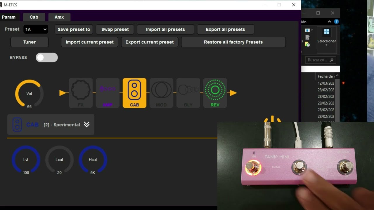 TANK MINI / M VAVE / CARGA DE IMPULSOS DE RESPUESTA Y AMPLIFICADORES / IR AMX /