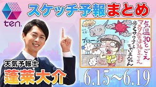 蓬莱さんのスケッチ予報（まとめ）【かんさい情報ネットten.｜2020年6月15日〜19日放送】