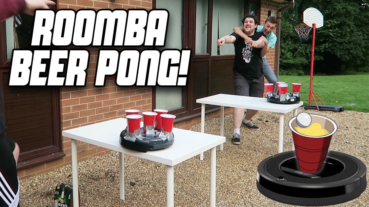 roomba beer pong wheresmychallenge youtube