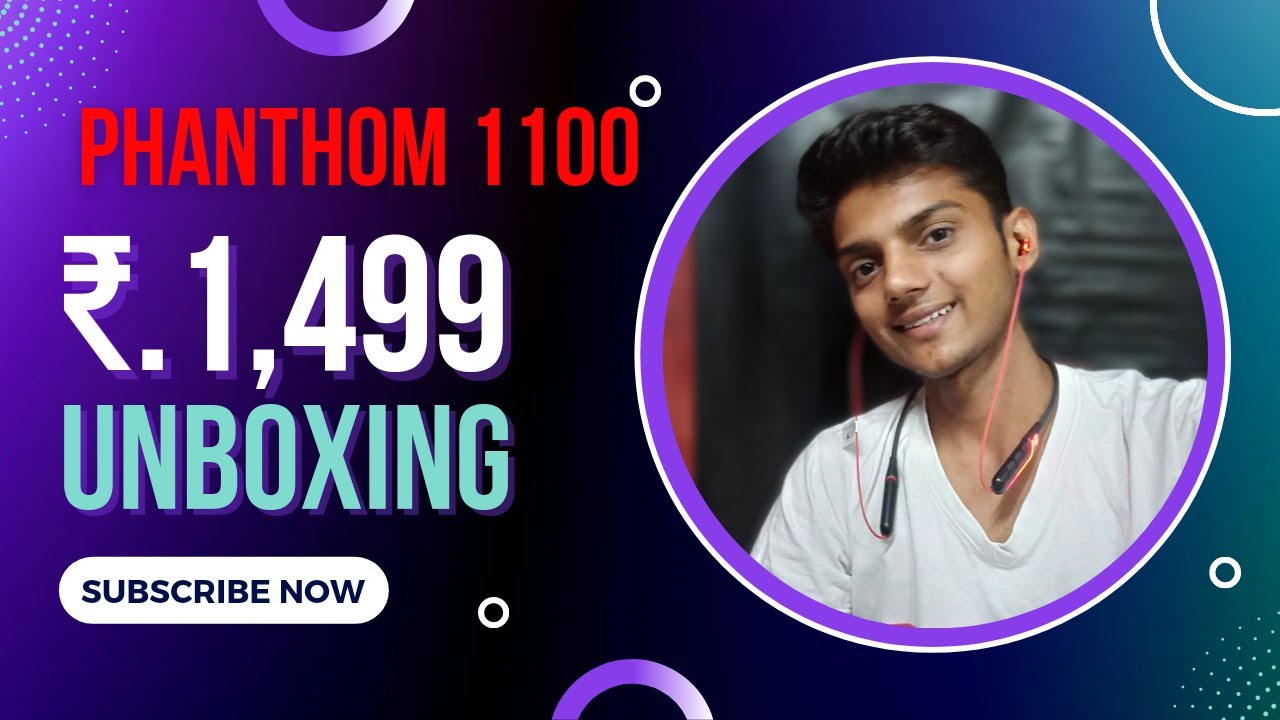 Unboxing of Gaming Neckband Wings Phantom 1100 with 40ms latency