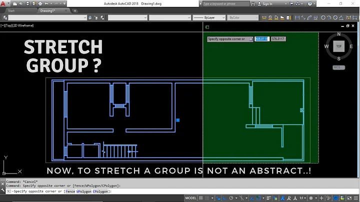 How to stretch group entity in AutoCAD