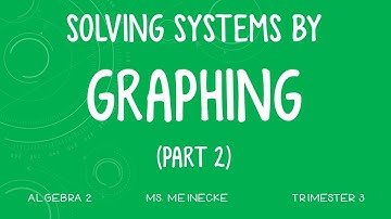 Solving Systems by Graphing (Part 2)