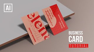 HOW TO CREATE A BUSINESS CARD AND PREPARE IT FOR PRINTING IN ADOBE ILLUSTRATOR . screenshot 4