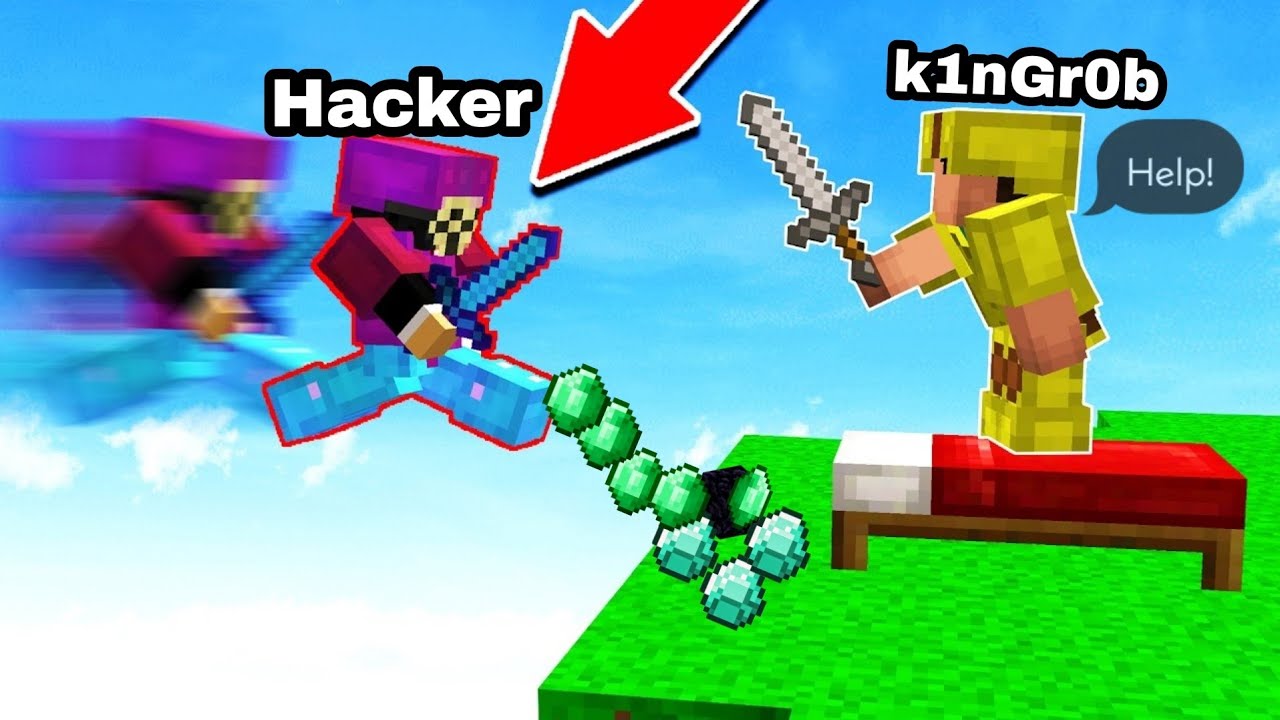 Hacker In Minecraft Bedwars Helped Me Minecraft Malayalam YouTube