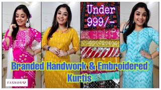 💜Under 999/- Branded Handwork & Embroidered Kurtis💜On Fashor.com | Partywear Kurti💜Vaishali Mitra screenshot 2