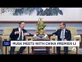 Elon musk meets with chinas premier li qiang to discuss tesla fullself driving and restrictions