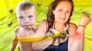 MOMMY MEETS A BEE! 🐝 OUCH!