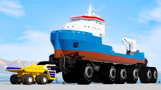 Giants Machines Crushes Cars #26  Beamng drive