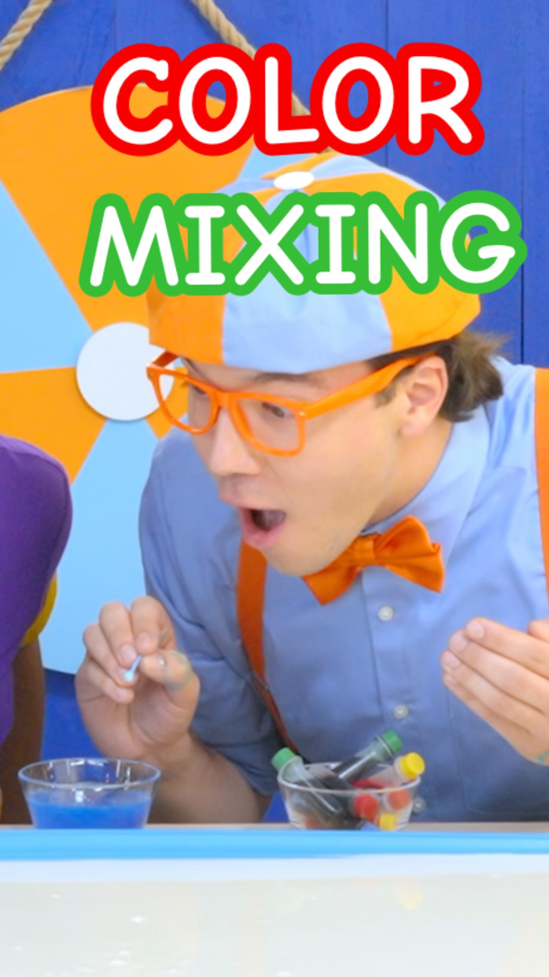 How to Mix COLORS! Fun Crafting Hack for Kids! #blippi #shorts