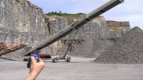 Telestack TC 421R Tracked Radial Stockpiling Conveyor in Operation