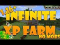 1.16.4 + Fastest/ Easiest XP Farm BEDROCK and JAVA with No Mobs in Minecraft | Tutorial