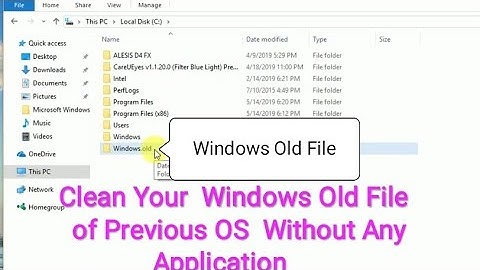 How to delete Windows Old File in Windows 10/8/7   || Step By step