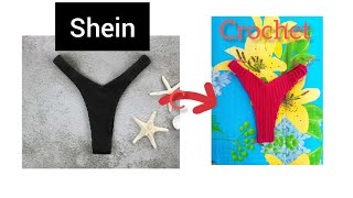 CROCHET recreating SHEIN ribbed bikini