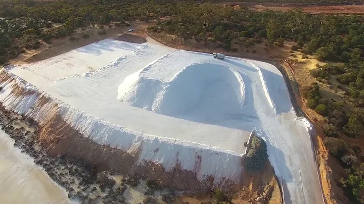 Salt harvesting from Lake Deborah in Western Austr...