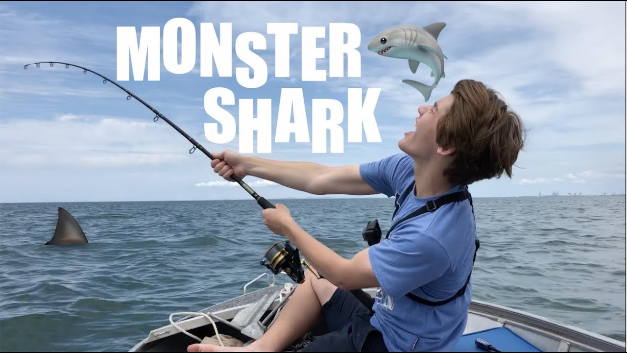 MONSTER SHARK - TOWED out to SEA! HD - YouTube