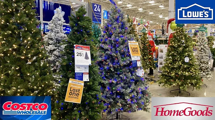LOWE'S COSTCO HOMEGOODS CHRISTMAS DECORATIONS TREES DECOR SHOP WITH ME SHOPPING STORE WALK THROUGH