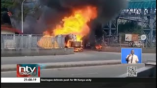 Two seriously injured in Embakasi after tanker ferrying LPG explodes