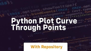 python plot curve through points