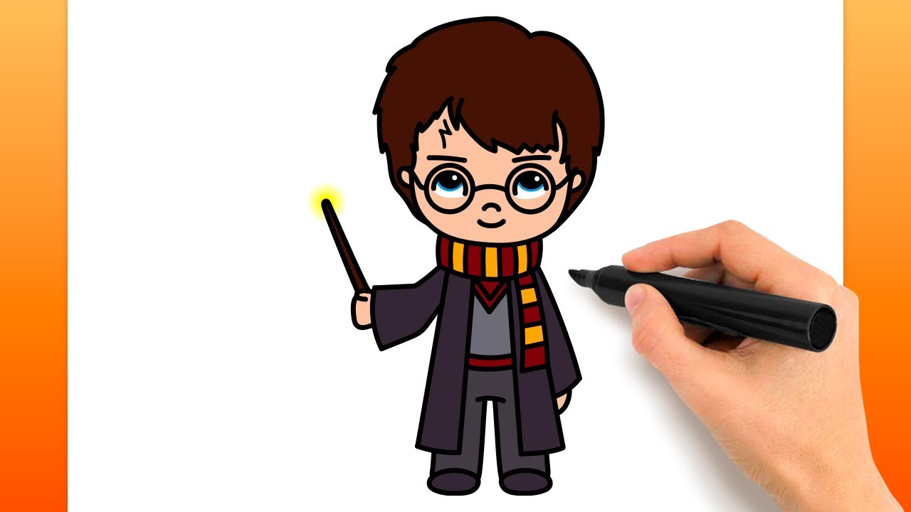 Coloriage Kawaii Harry Potter Dessin Harry Potter à imprimer