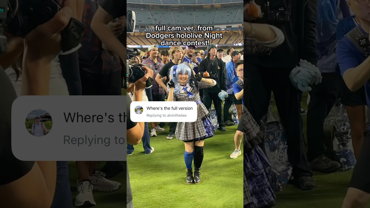 full ver of Dodgers hololive night dance! #hoshimachisuisei #cosplay #dodgers #hololive #hamucotton
